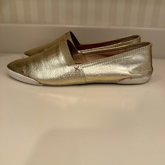 MFrye Melanie Metallic Gold Slip On Ballet Flats - Picture 5 of 16